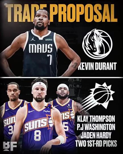 和歐文濃眉組三巨？美媒：獨(dú)行俠可用克萊+PJ+哈迪+倆首輪去換KD